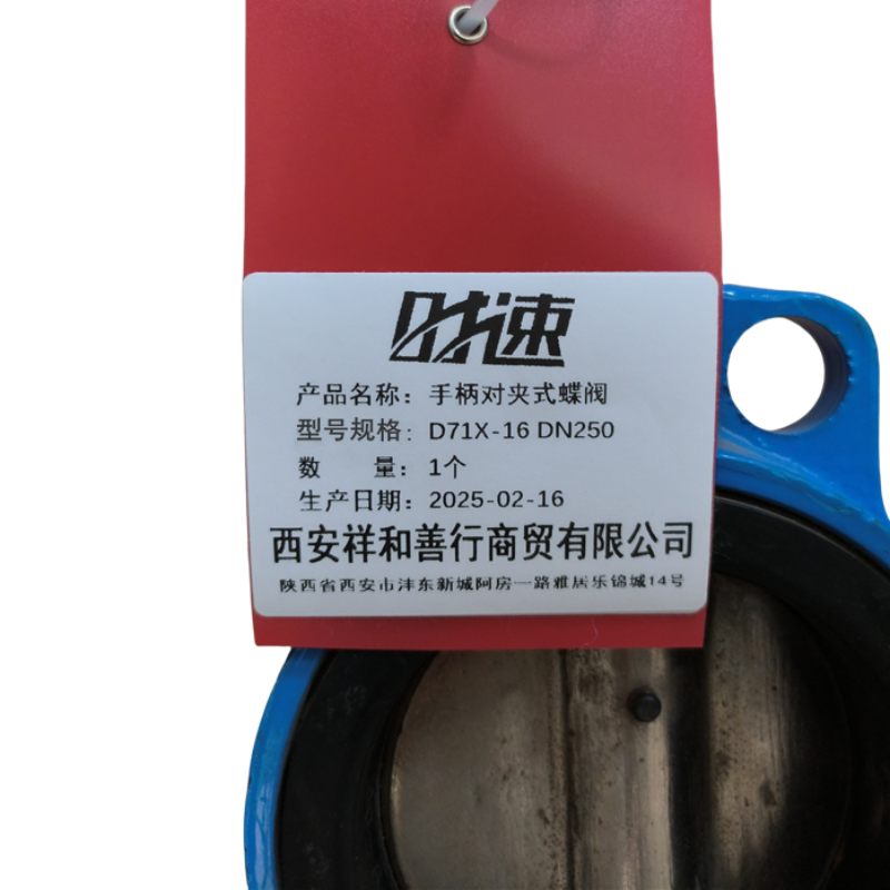 时速 手柄对夹式蝶阀 D71X-16 DN250 个高清大图