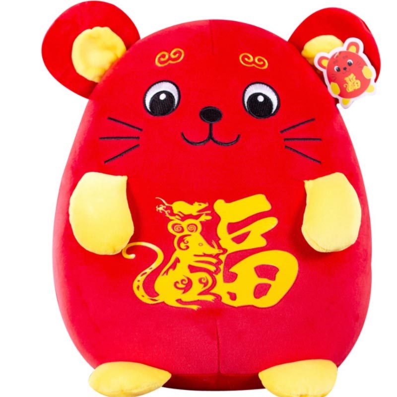 毛绒玩具25cm红鼠500个起订低于起订量不发货