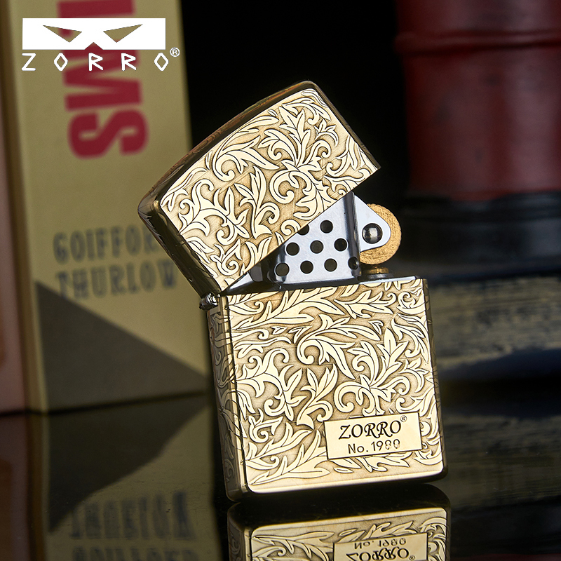 佐罗(zorro)品牌打火机二代原铜唐草e报价_参数_图片_