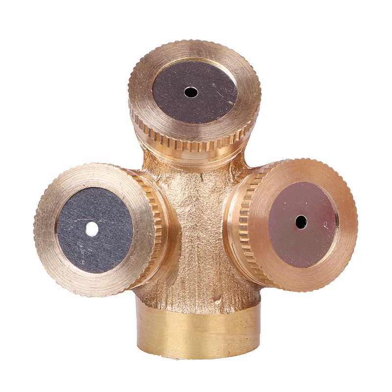 纯铜单头弯喷3个电动喷雾器喷头农用塑料小喷头铜喷头单双头直喷头