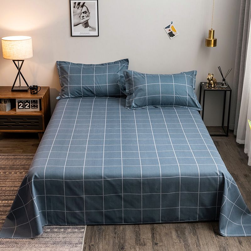 床单 单件加厚单人2米x2.3双人学生宿舍1.5米1.8m被单 优雅灰 200*230cm床单单件适用1.5