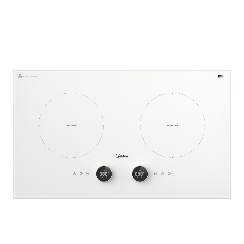 美的(Midea)双灶电磁炉电陶炉大功率3500W火锅炉烧水多功能轻薄机身定时预约 MC-DZ35W5-111
