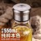 美帮汇茶杯骑士水瓶玻璃杯透明创意便携加厚带盖水杯耐热车载男杯子 黑色550ml
