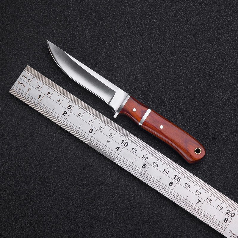红木柄手扒肉小刀蒙古族手把肉刀水果小刀牛排刀内蒙古餐刀