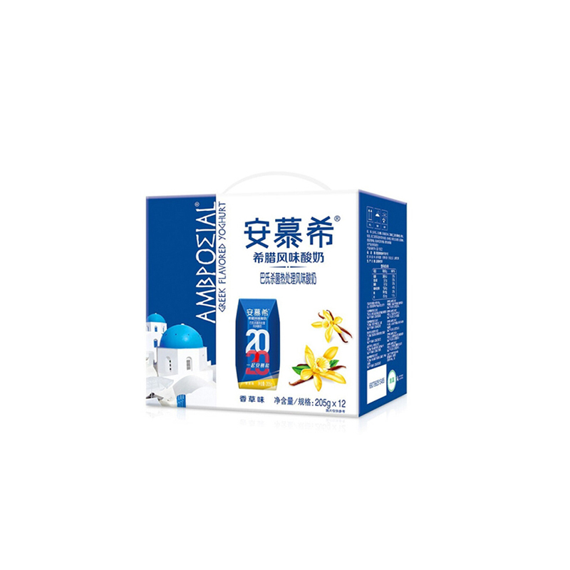 伊利安慕希纯酸牛奶香草味酸奶-205g*12(775)