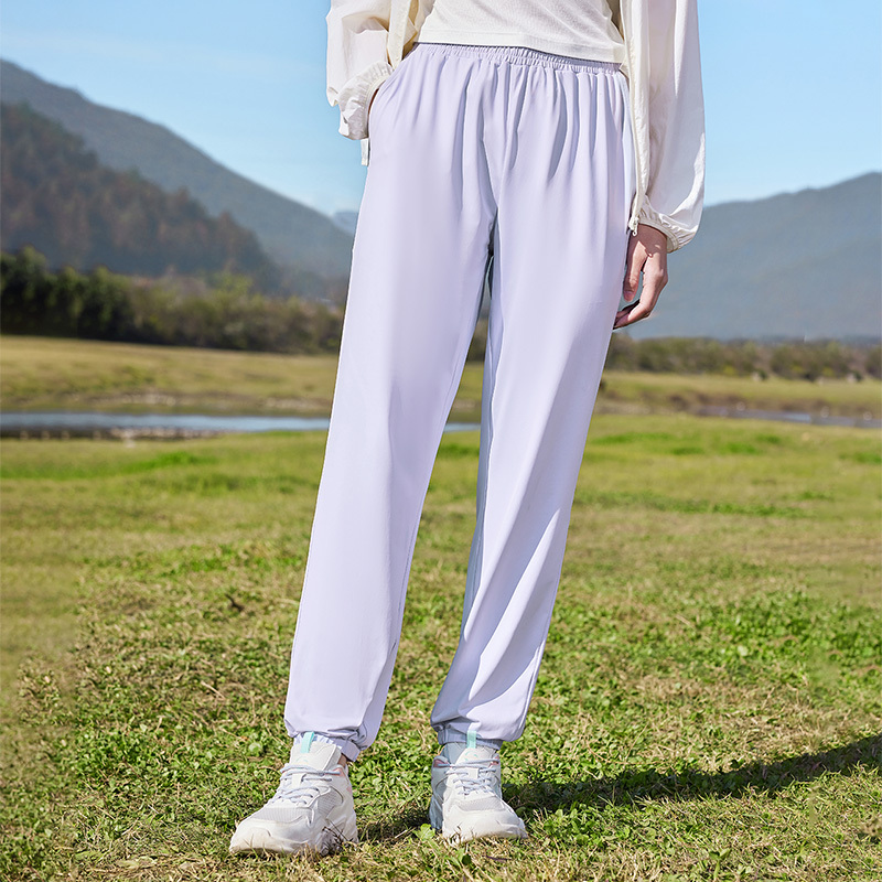 361°运动裤女薄款冰丝速干防晒裤宽松直筒束脚休闲裤裤子