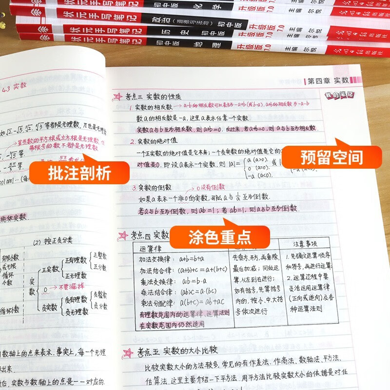[物理+化学+生物]3本套 初中通用 [正版]2023衡水重点中学学霸手写笔记初中全套语文数学英语物理化学政治历史地理生高清大图