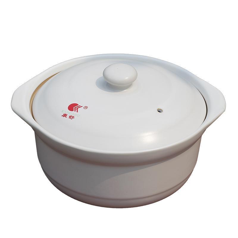 康舒砂锅耐高温明火砂锅汤煲炖锅陶瓷煲养生煲汤浅锅汤锅9白12升