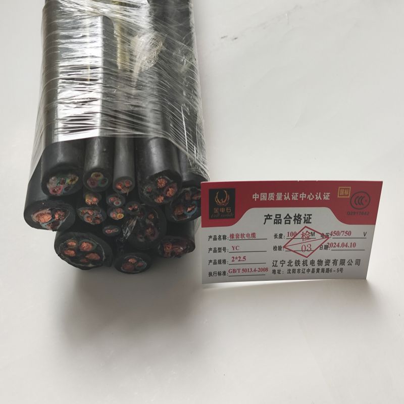 金电石 橡套软电缆 YC2*2.5 100米/捆
