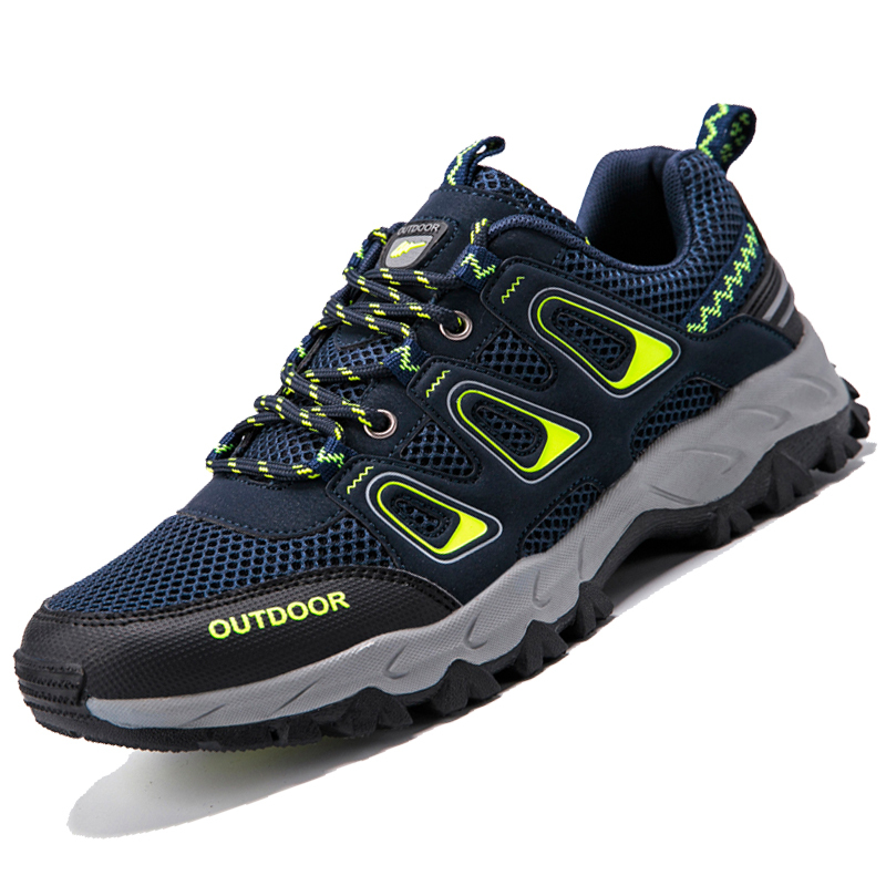 美国狮牌户外登山鞋男防滑耐磨软底夏季徒步鞋网面透气旅游鞋运动男鞋