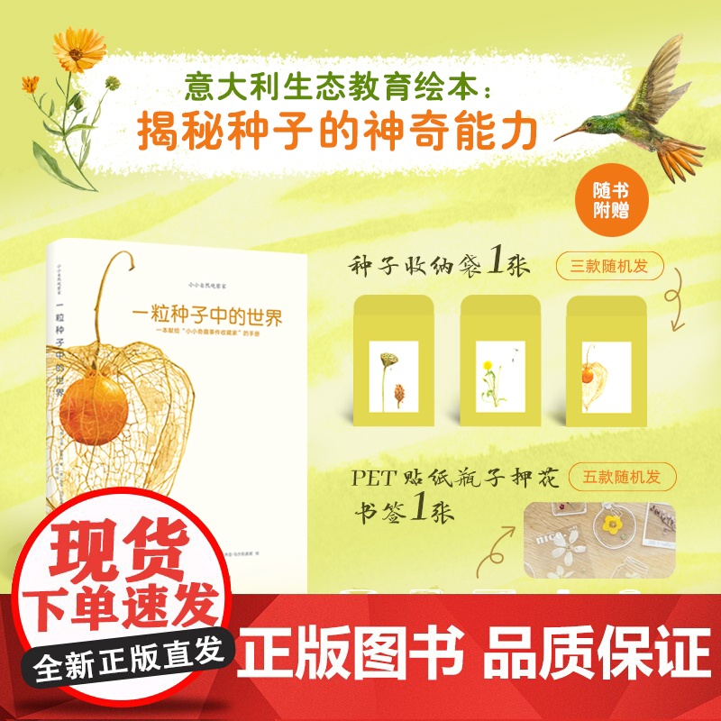 一粒种子中的世界意大利生态教育绘本3到6岁儿童书籍幼儿园阅读专用揭秘神奇能力一本颠覆孩子对种子认知与想象的书讲述了奇妙故高清大图