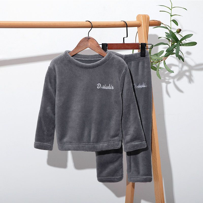 儿童睡衣男童暖暖套装珊瑚绒女童冬季加厚小孩保暖衣家居服外穿新