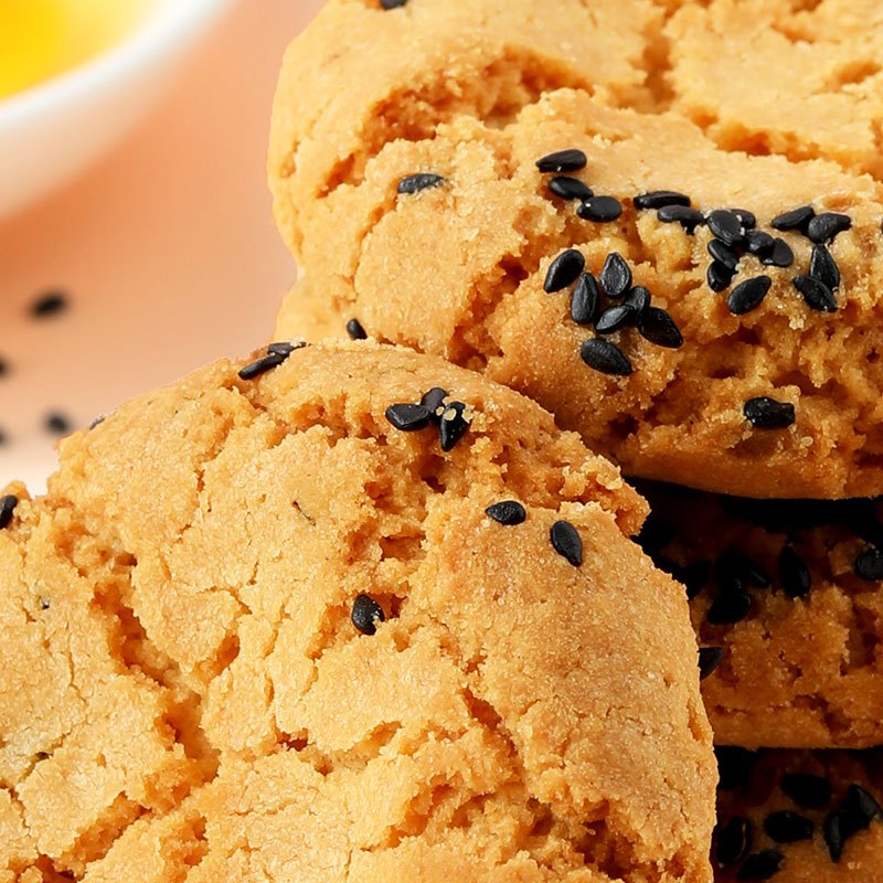 味滋源黑芝麻桃酥500g整箱老式饼干一斤糕点心休闲网红零食小吃