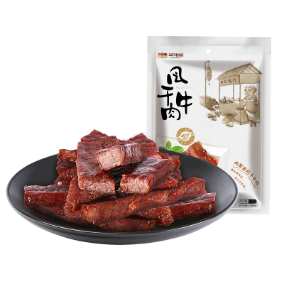 【三只松鼠_风干牛肉120g】休闲零食小吃特产内蒙古手撕牛肉干