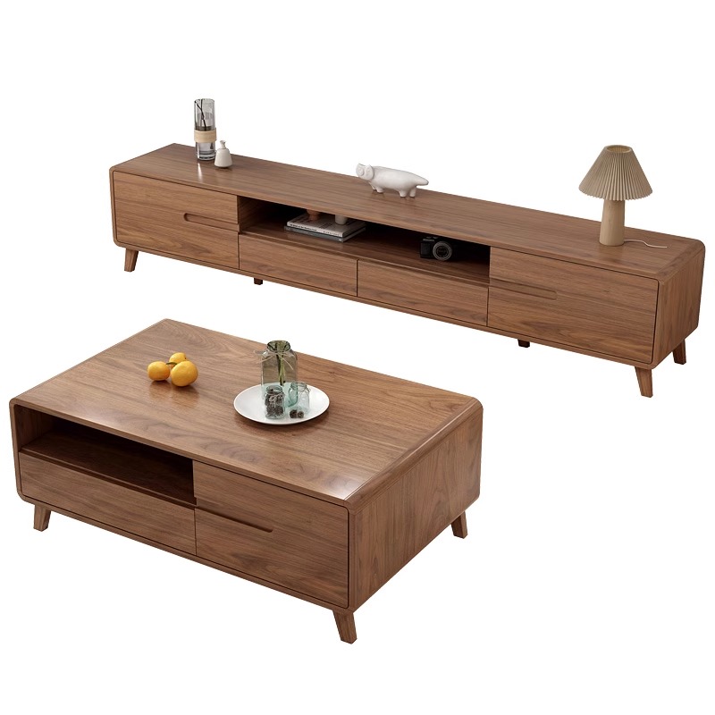 质凡轻奢茶几电视柜组合小户型简约现代新中式茶桌桌子客厅家用茶几桌高清大图