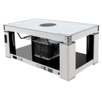 美诚凯辉K7-138QD1(金枝玉叶)[3D磨砂]电暖茶几 多方位取暖桌 气电两用电暖炉 智能升级茶几 植绒防烫 安全