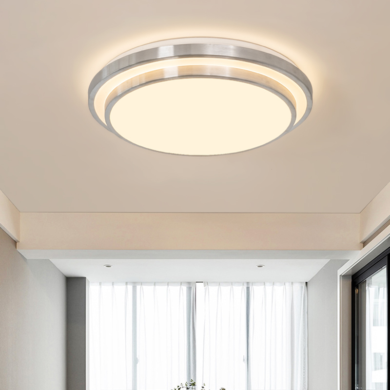 led吸顶灯闪电客卧室灯简约现代圆形客厅餐厅灯厨房阳台灯过道走廊