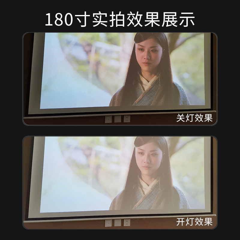 岂呈Y3投影仪家用1080P全高清4K支持智能投影机手机投屏宿舍卧室客厅家庭影院游戏娱乐网课安卓系统大流明高清大图
