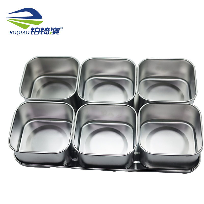 铂锜澳不锈钢调料盒 套装调料罐 6格+勺子 1ml 套高清大图