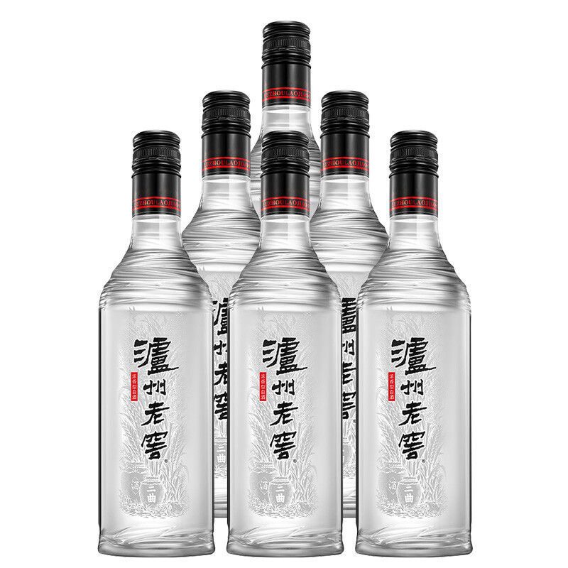 泸州老窖黑盖二曲光瓶42度500ml*6瓶浓香型白酒