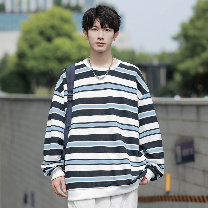 狮臣SHICHEN 2023年秋季新款男士卫衣衣服青少年卫衣潮流百搭长袖圆领男装宽松时尚运动卫衣男