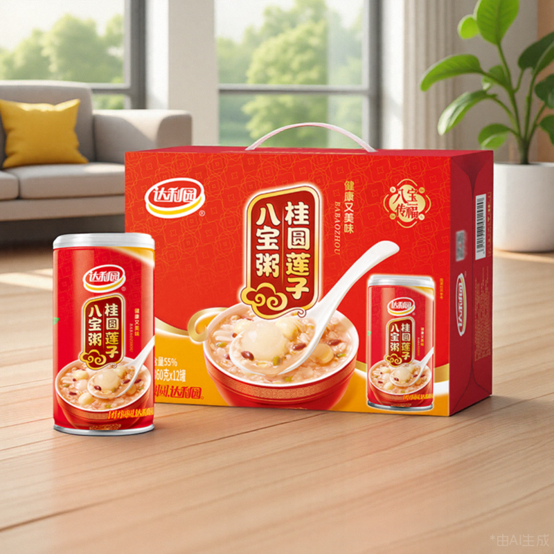 达利园八宝粥360g*12罐整箱礼盒装桂圆莲子八宝粥早餐速食粥