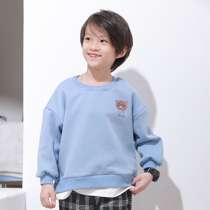 龙之涵(LONGZHIHAN)宝宝卫衣春秋假两件儿童春秋上衣男女宝宝套头卫衣