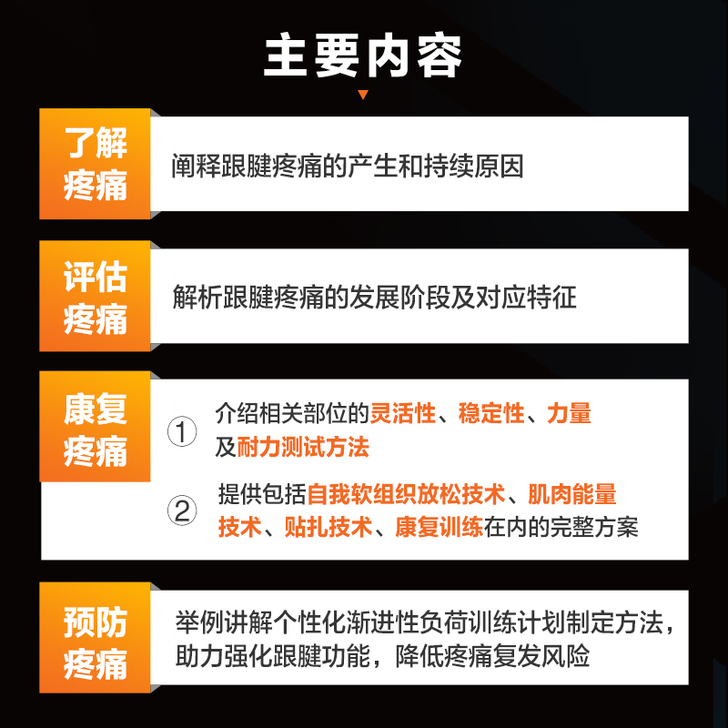 [正版]跟腱疼痛的评估与康复训练指南 运动物理康复师书籍