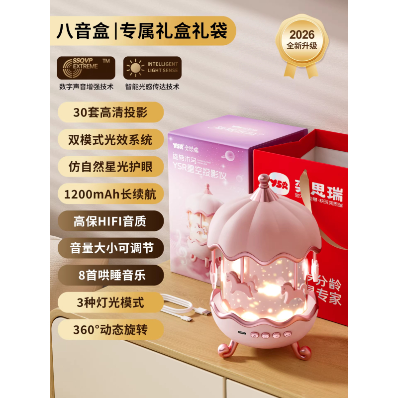 女孩子儿童玩具2025火爆新款生日礼物益智3岁6小女童的星空投影灯