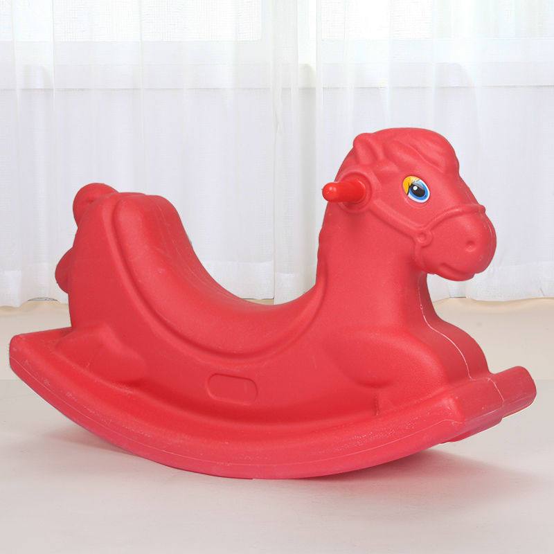 宝宝摇椅马塑料音乐婴儿摇摇马大号加厚儿童玩具周岁小木马车大号红色