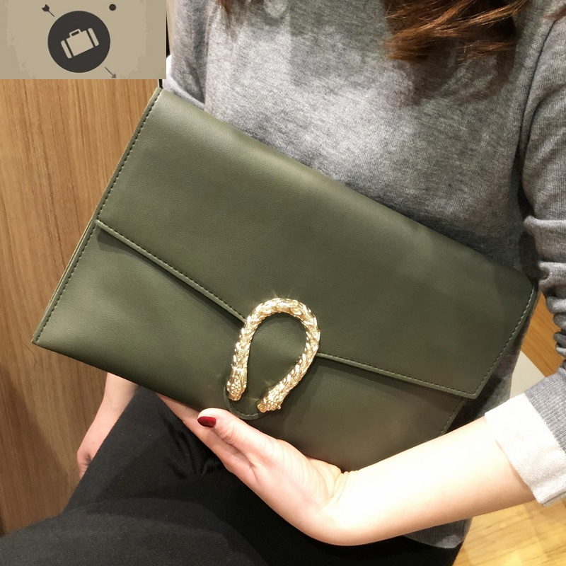 手拿包女2020新款百搭大容量单肩小包个性简约手抓包气质信封包潮 艾