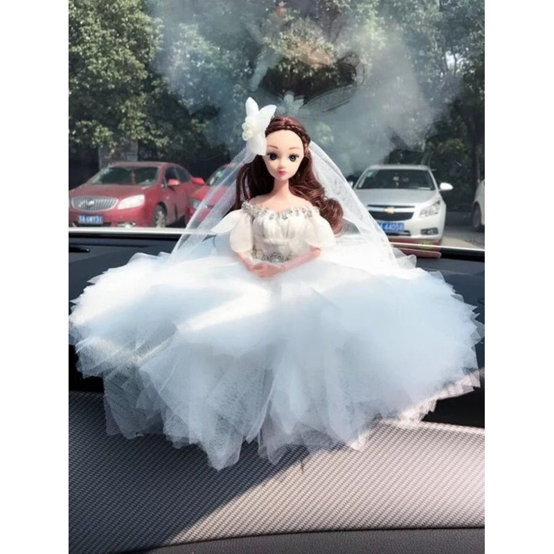 汽车内摆件 时尚婚纱芭比娃娃车内装饰品 女生小礼物创意礼品