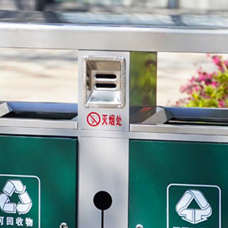 悦宸威户外垃圾桶大号环卫不锈钢木分类双果皮箱室外垃圾箱常规桶
