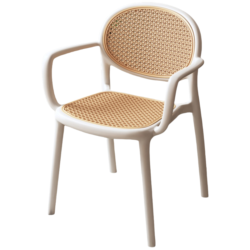 仿藤编塑料椅高清大图