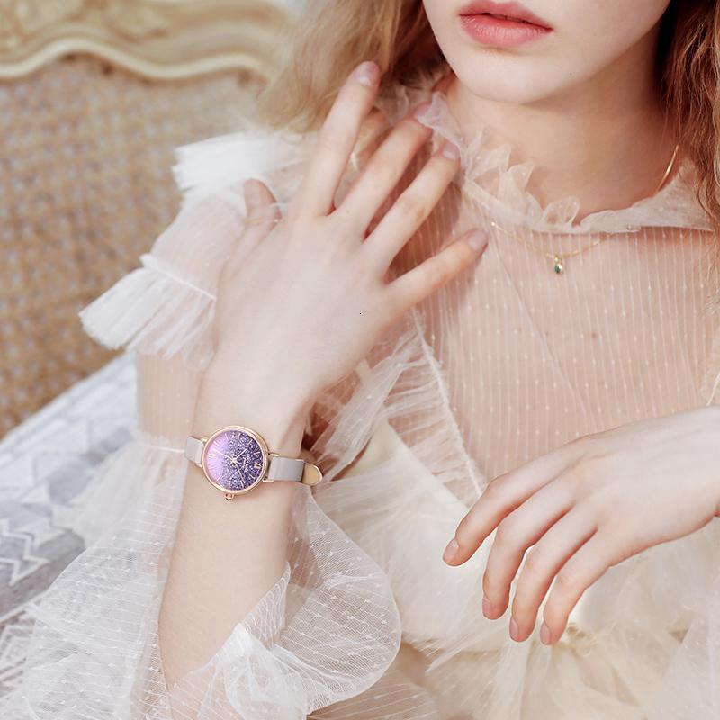 lolarose罗拉玫瑰紫晶表女生手表礼盒紫水晶时尚手表满天星