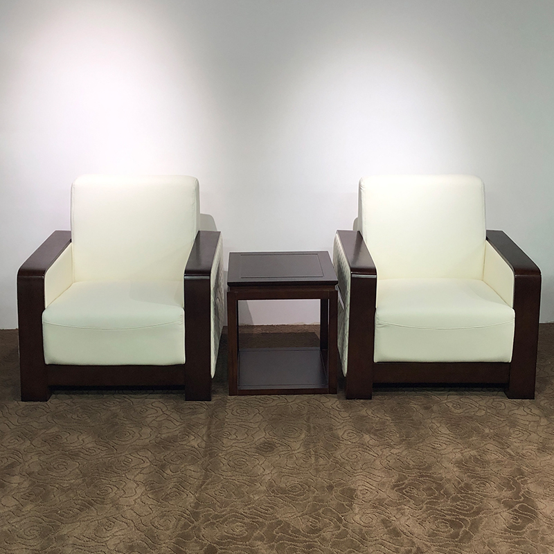 初嘉(cj)接待会客沙办公沙发会议沙发茶几组合 西皮单人位 单人位