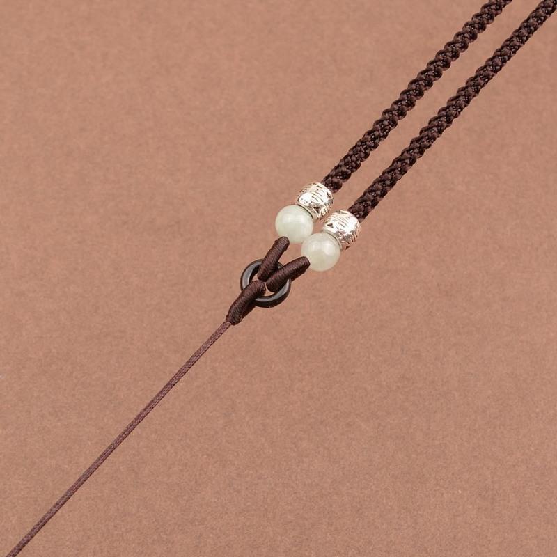 天然翡翠手工编织可调节玉佩挂件绳玉佛挂脖项链子绳男女吊坠挂绳天然