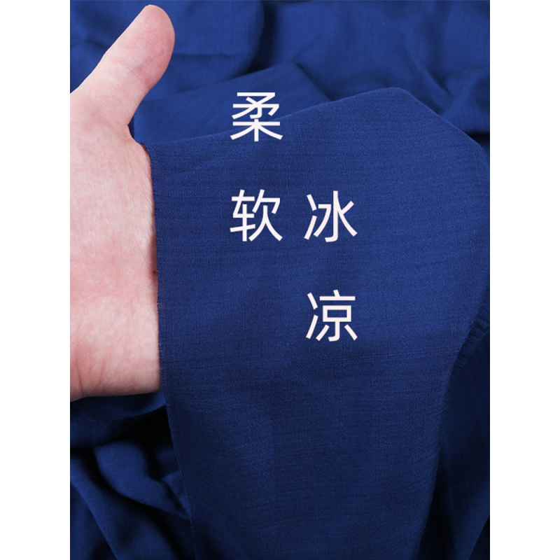 家柏饰(CORATED)棉麻布料服装面料亚麻薄款色夏汉服人造苎麻竹节棉布料 咖啡(半米价)