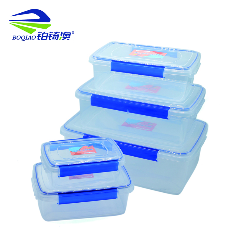 塑料带扣保鲜盒高清大图