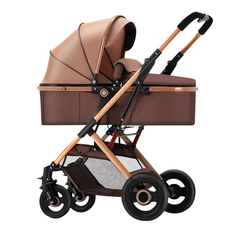 婴儿推车安全座椅三合一可坐可躺轻便折叠双向提篮婴儿宝宝手推车