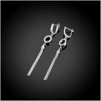 E078 Silver Earrings 925纯银耳环日韩耳钉女气质长款简约防过敏送女朋友七夕情人节礼物
