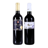 西班牙进口红酒 葡萄酒两瓶礼盒装(德古斯特干红750ml*1+爱肯特斯干红750ml*1)