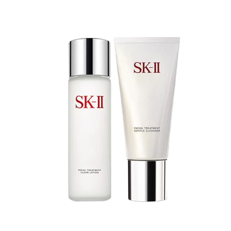 SK-II舒透护肤洁面霜120g+清滢嫩肤露160ml套装 SKII-280