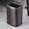 高颜值不锈钢方形窄缝垃圾桶轻奢小号双层酒店客房桶家用无盖 _8升(敞口)黑金
