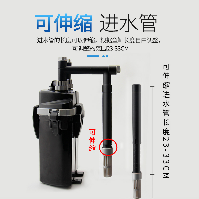 鱼缸过滤器外置过滤桶鱼缸循环泵瀑布壁挂式过滤器鱼缸增氧过滤器高清大图