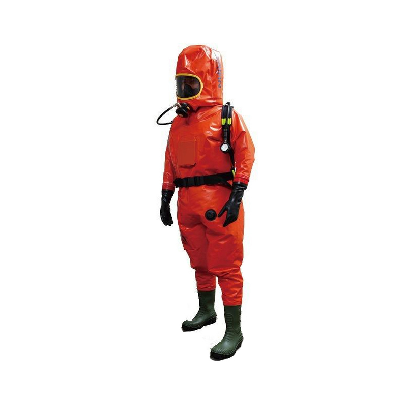 霍尼韦尔 EasyChem 1400020-XXL-44 防微生物橘红色外置防化衣服 XXL码