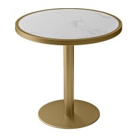 北欧大理石洽谈桌小圆桌轻奢会客桌椅组合休息区接待桌阳台小桌椅 圆桌70直径