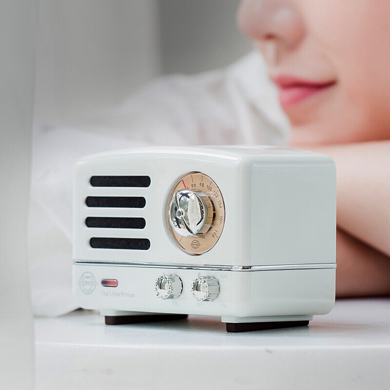 猫王音响 小王子OTR无线便携式蓝牙音箱可爱复古迷你小音响家用金属低音炮收音机七夕情人节礼物纯真白高清大图