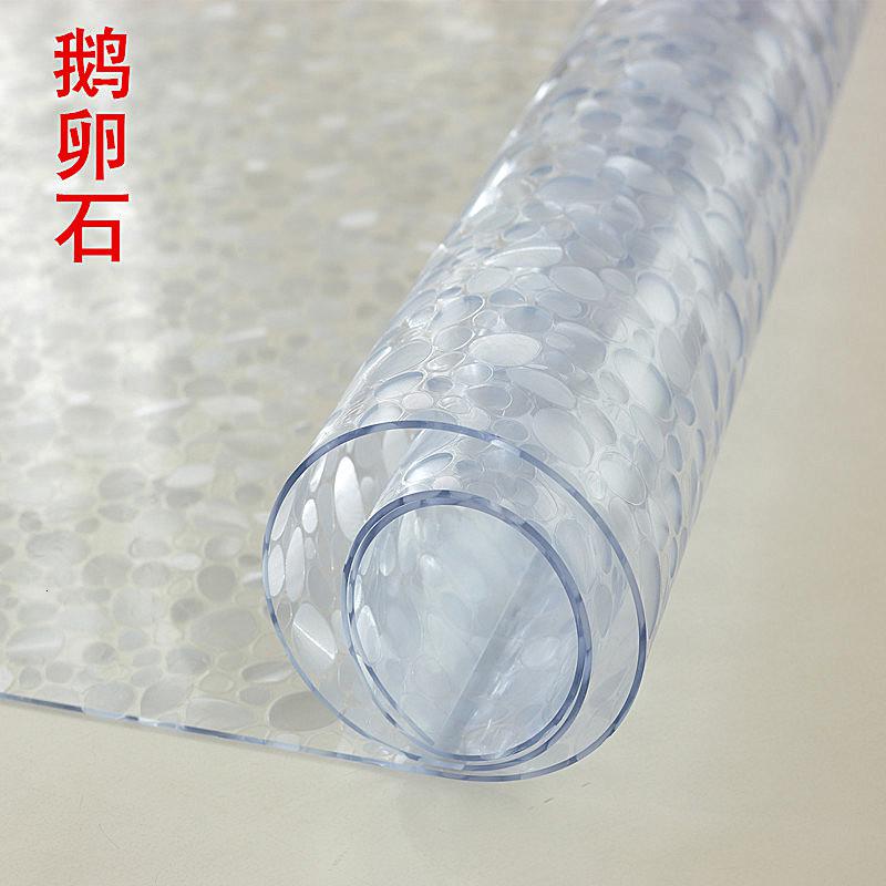 美帮汇PVC 软质玻璃 磨砂水晶板透明桌布防水防油免洗餐桌垫茶几布高清大图