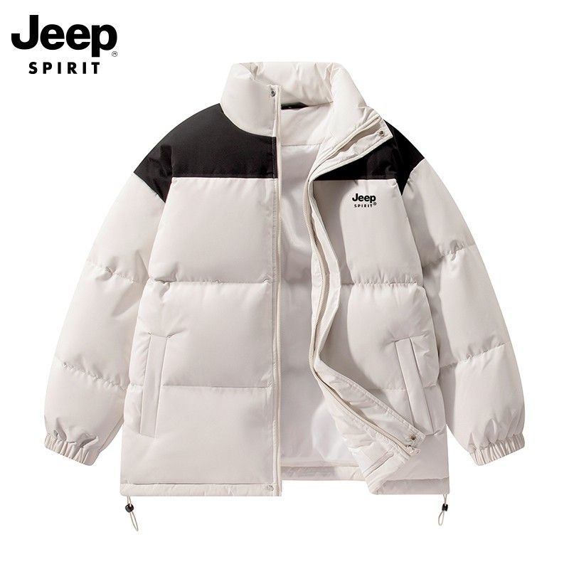JEEP SPIRIT棉服男士新款冬季加厚宽松面包服女立领棉衣潮牌情侣冬装高清大图